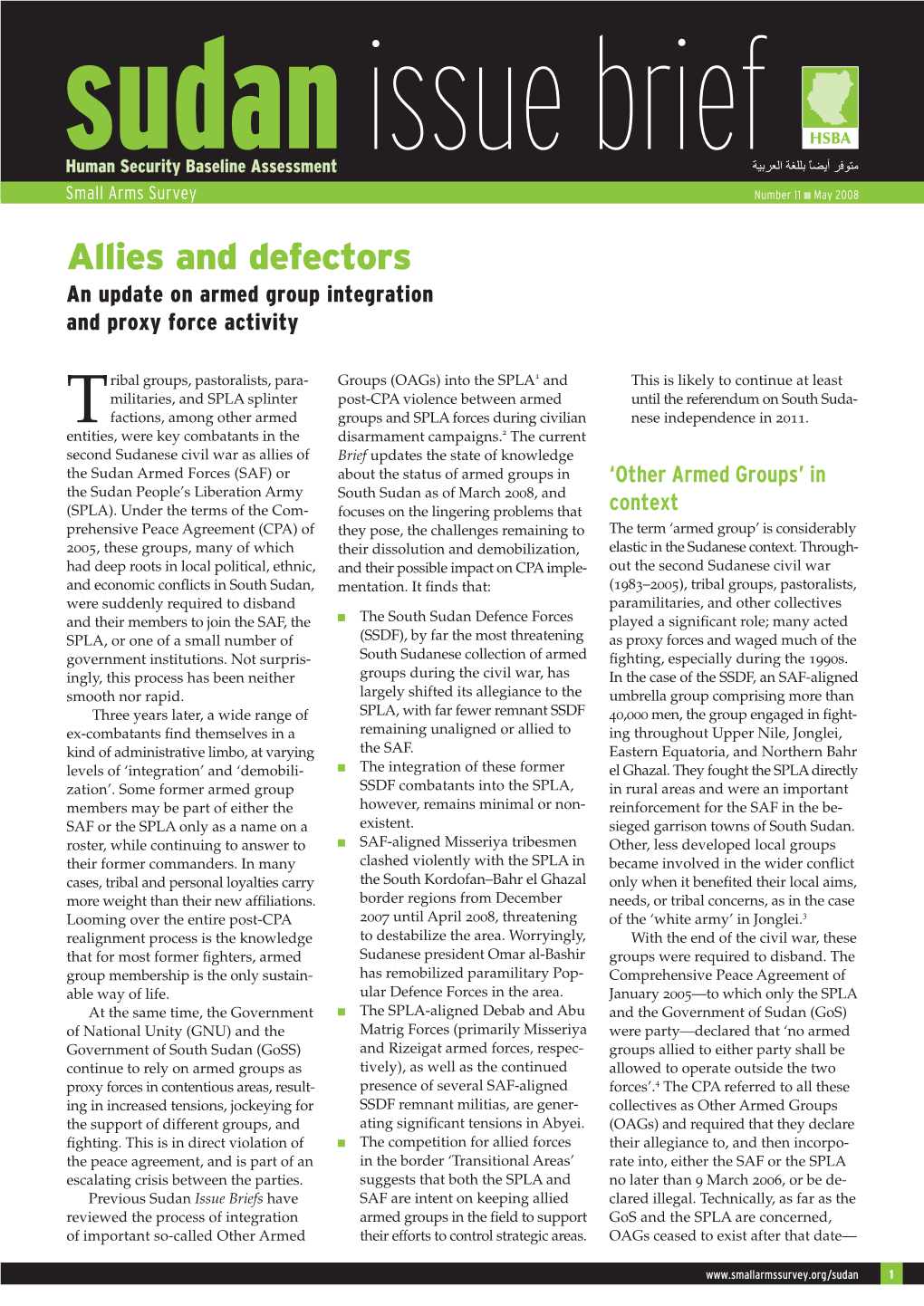 Allies and Defectors an Update on Armed Group Integration and Proxy Force Activity