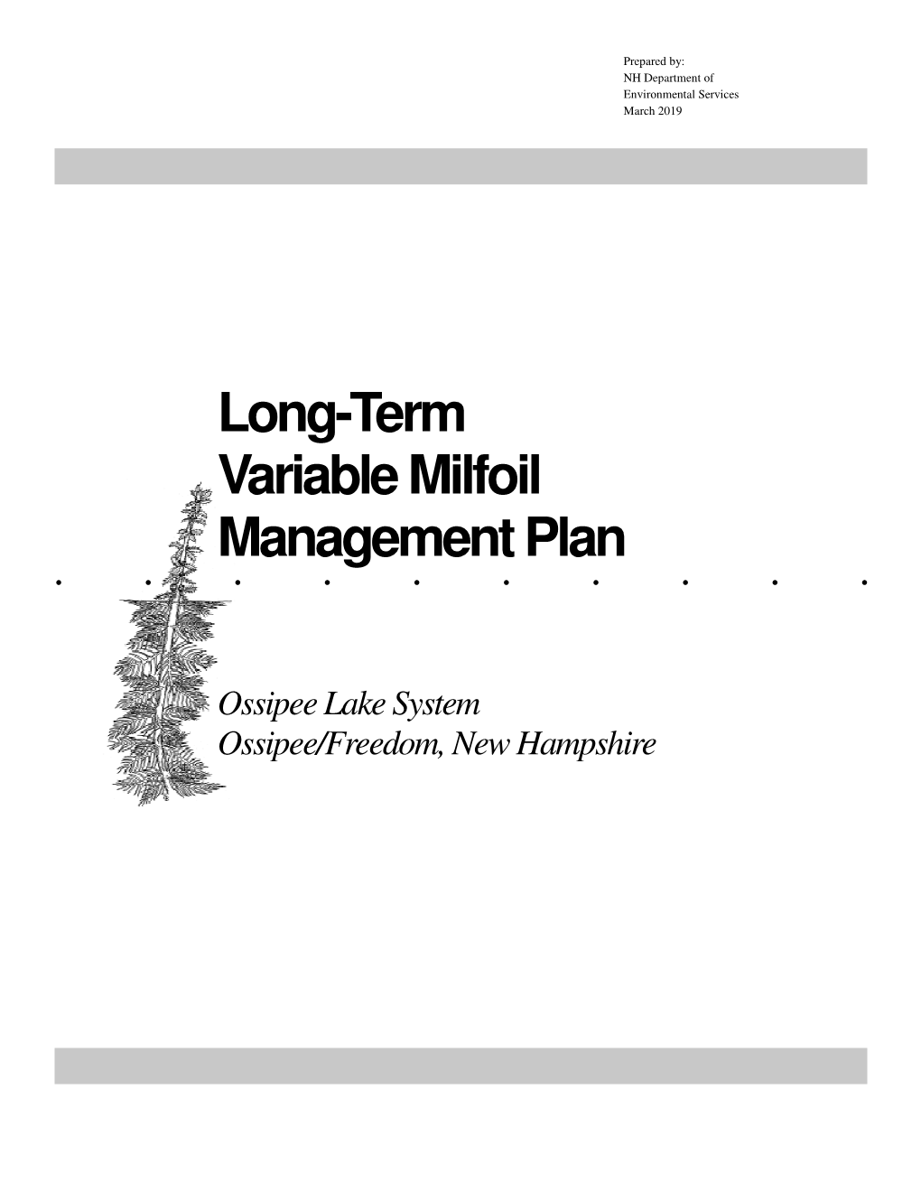 Long-Term Variable Milfoil Management Plan