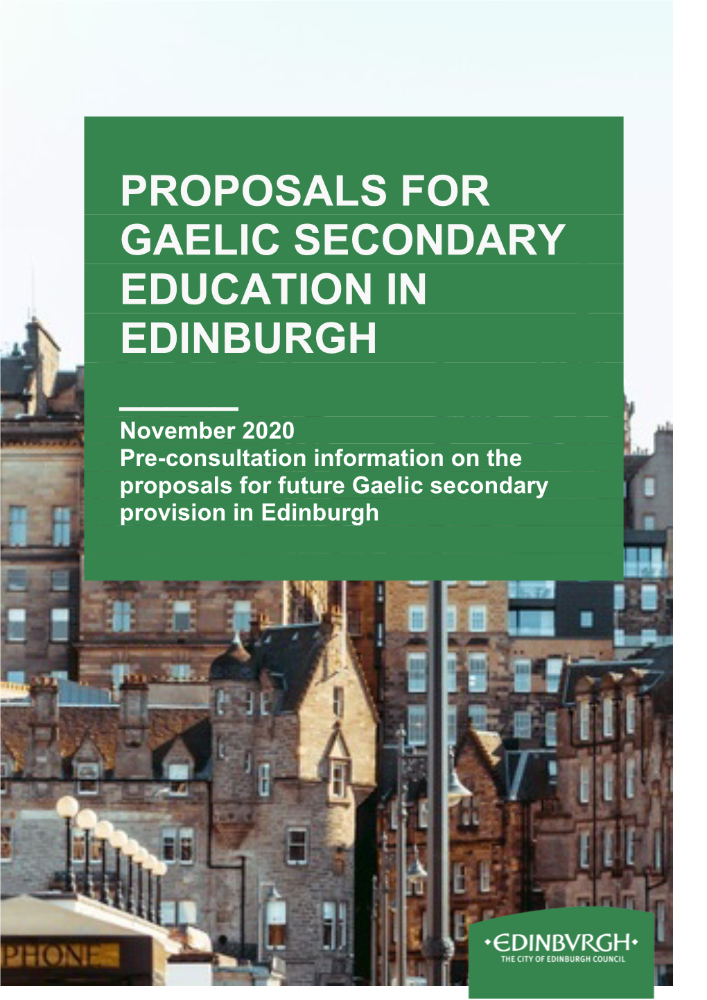 Pre-Consultation Document for GME Secondary