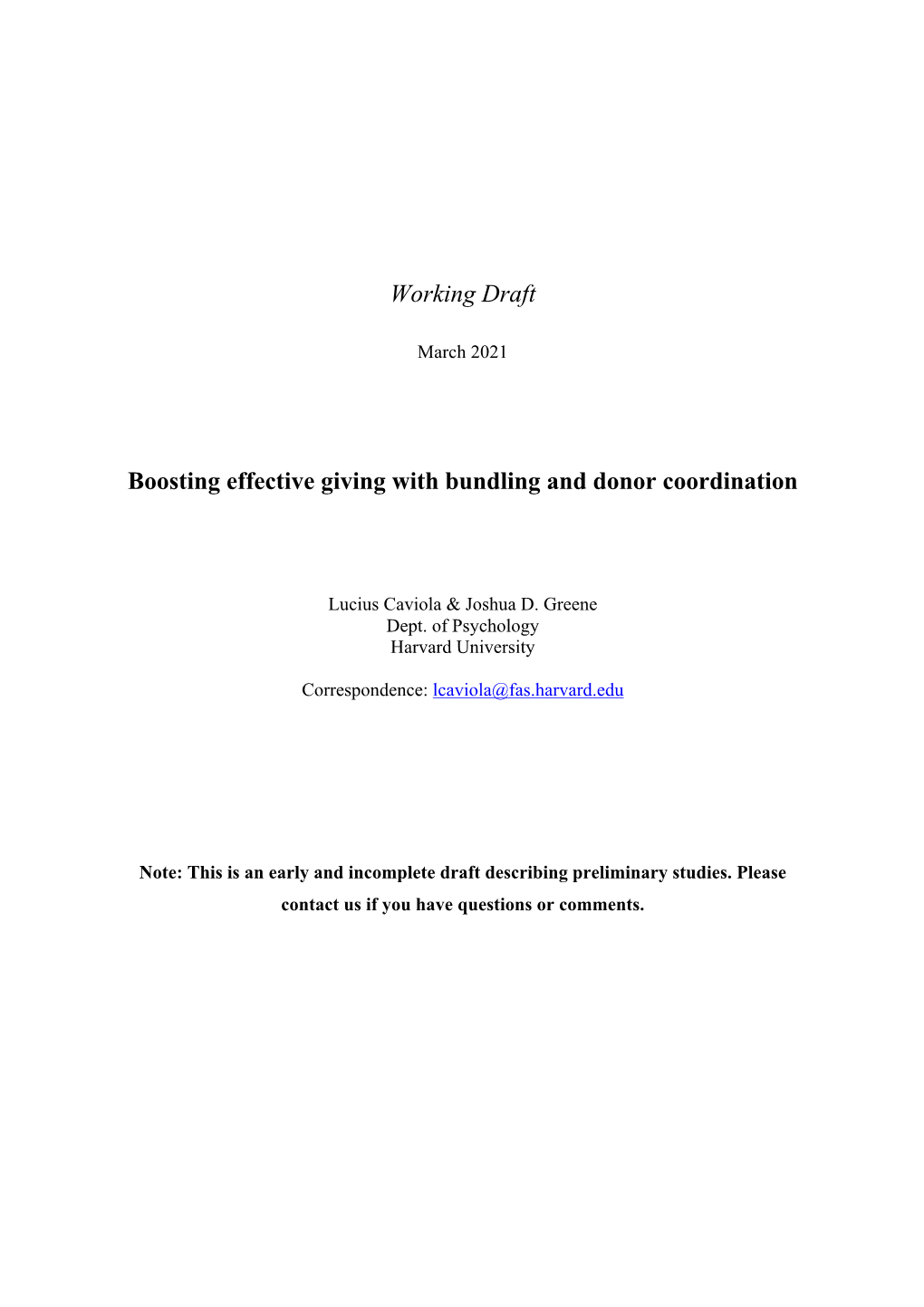 Boosting Effective Giving Working Draft Preprint Mar2021