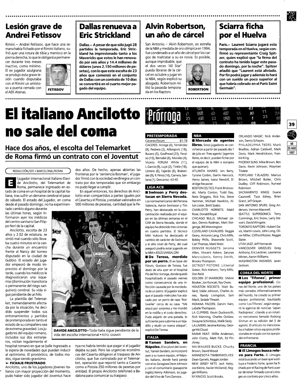 El Italiano Ancilotto No Sale Del Coma