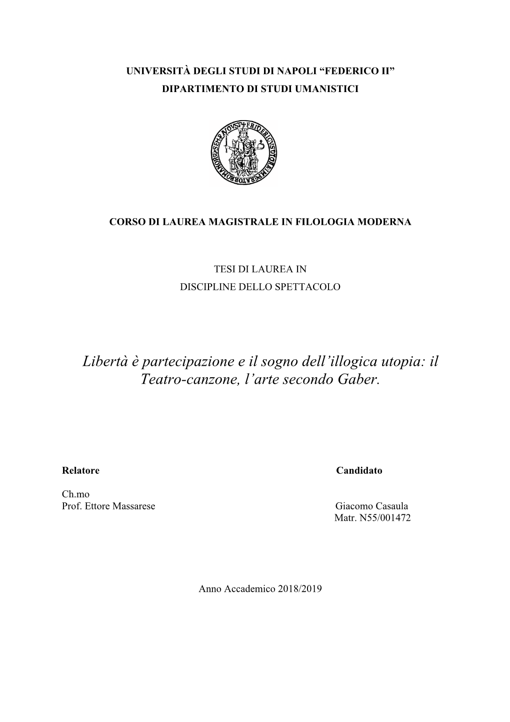 Il Teatro-Canzone, L'arte Secondo Gaber