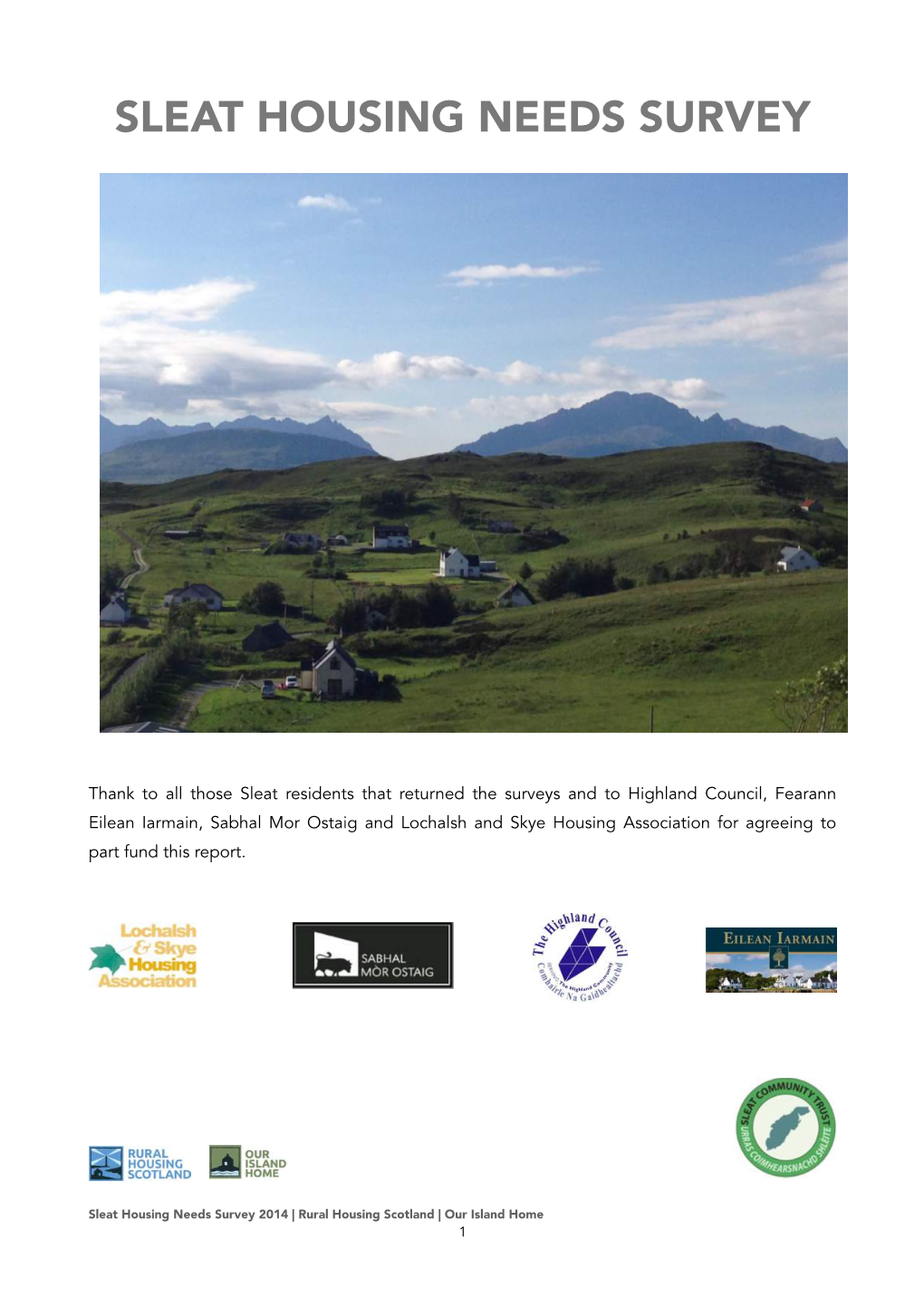 Sleat Housing Needs Survey