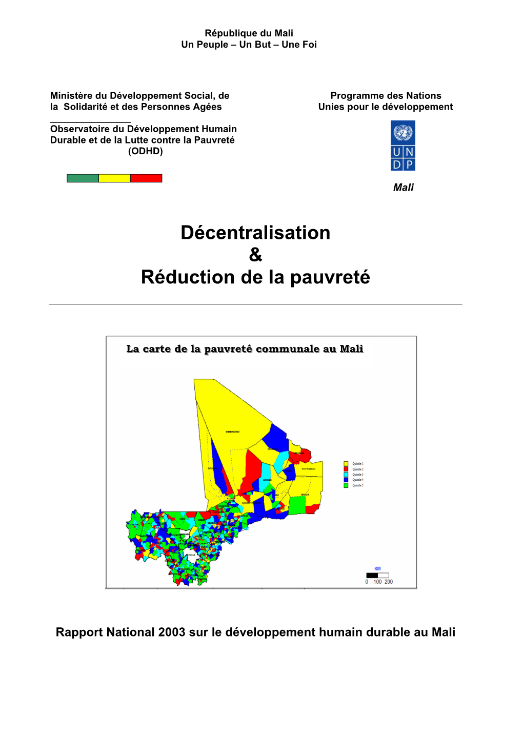 Decentralisation Et Pauvrete