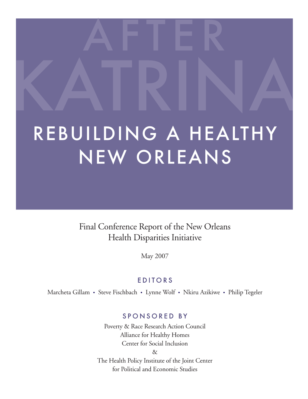 Rebuilding a Healthy New Orleans