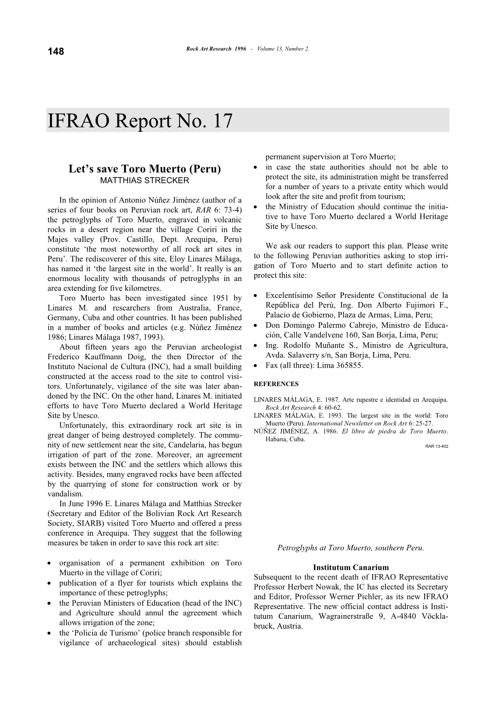 IFRAO Report No