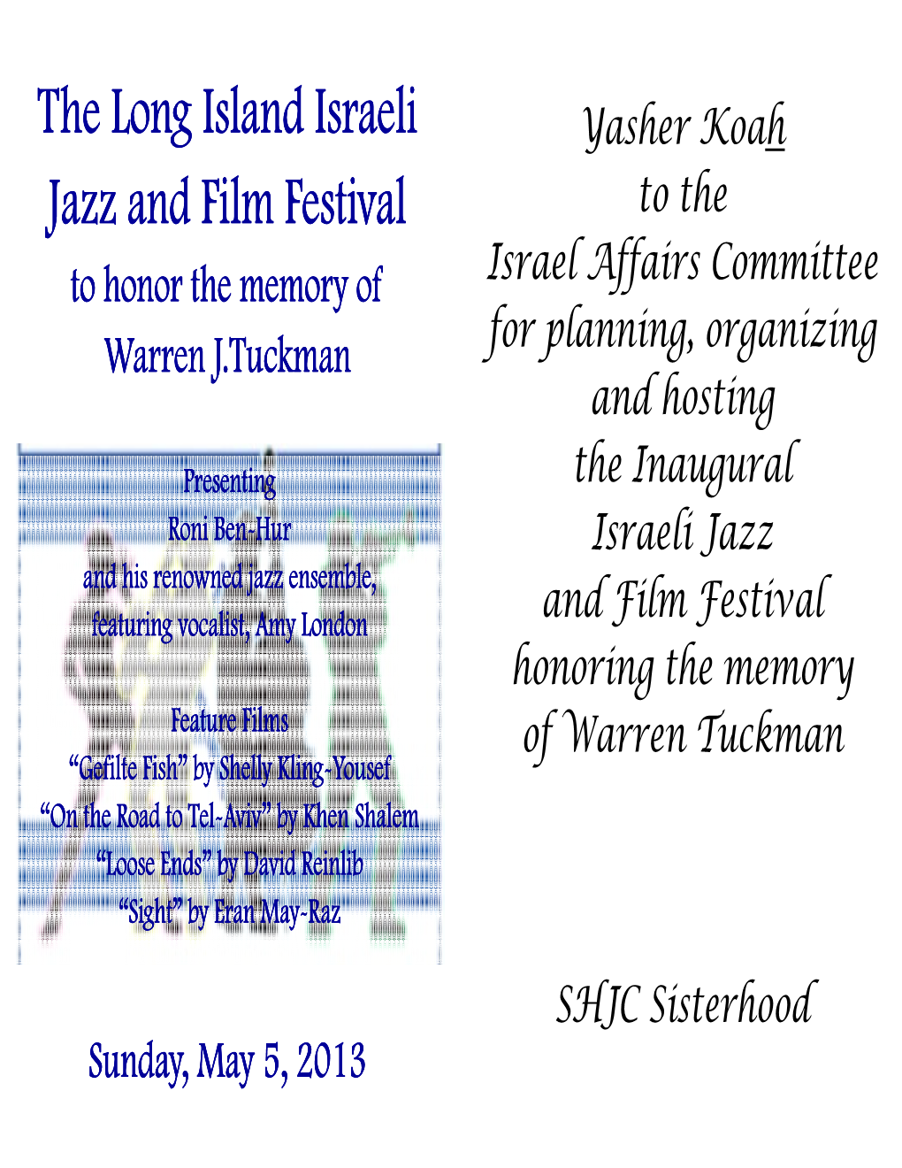 LI Israeli Jazz & Film Festival Booklet Website