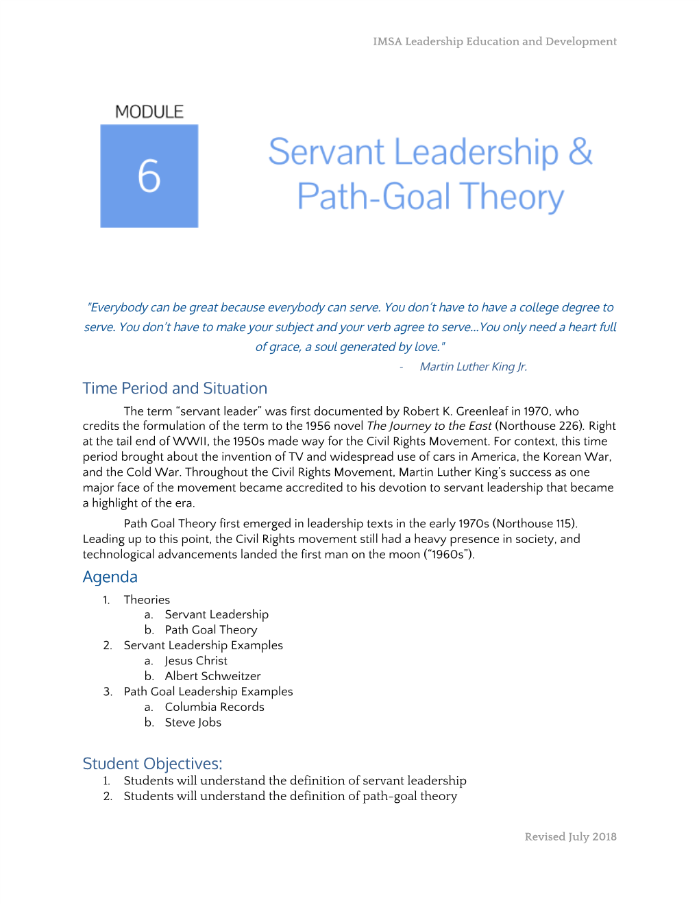 06. Servant Leadership & Path-Goal Theory