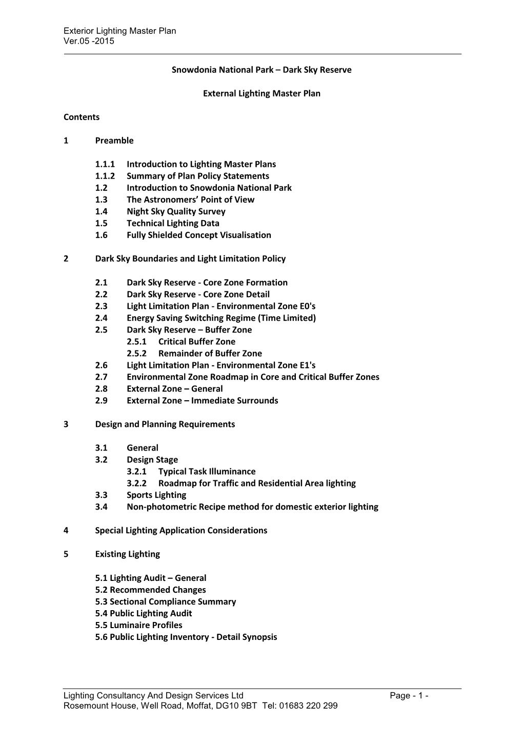 Lighting Plan