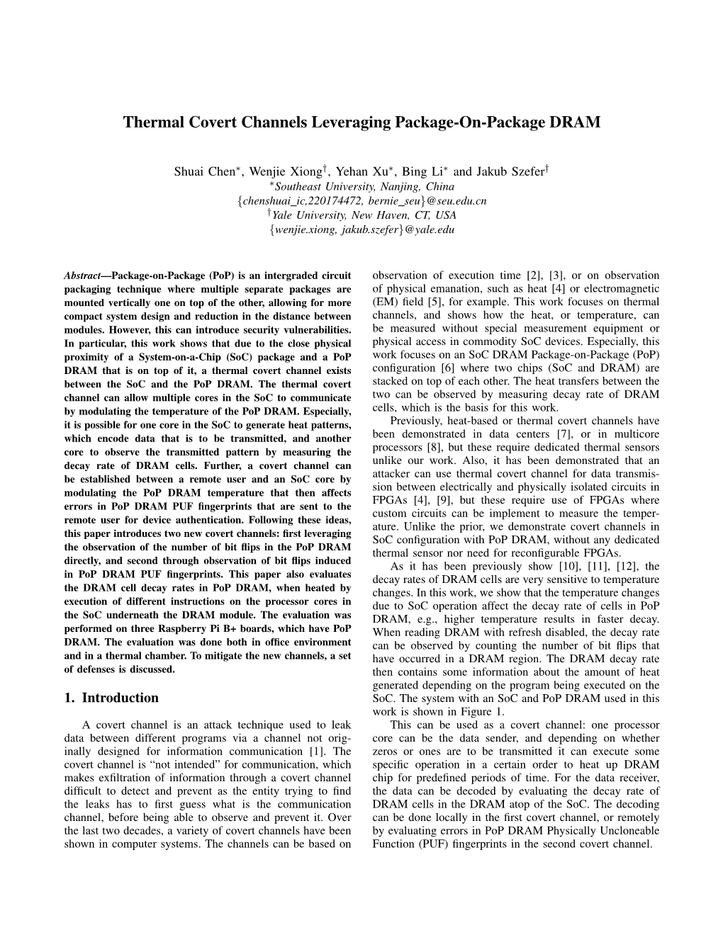 Thermal Covert Channels Leveraging Package-On-Package DRAM