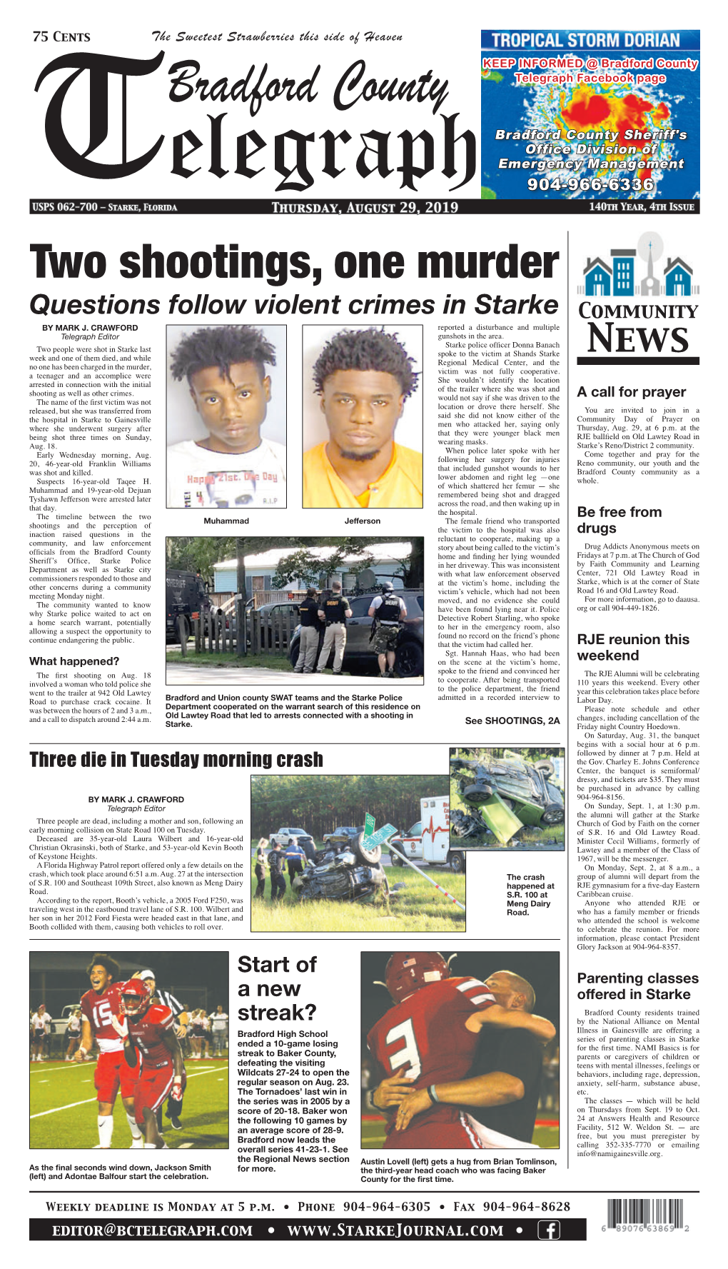 Two Shootings, One Murder Questions Follow Violent Crimes in Starke Community by MARK J