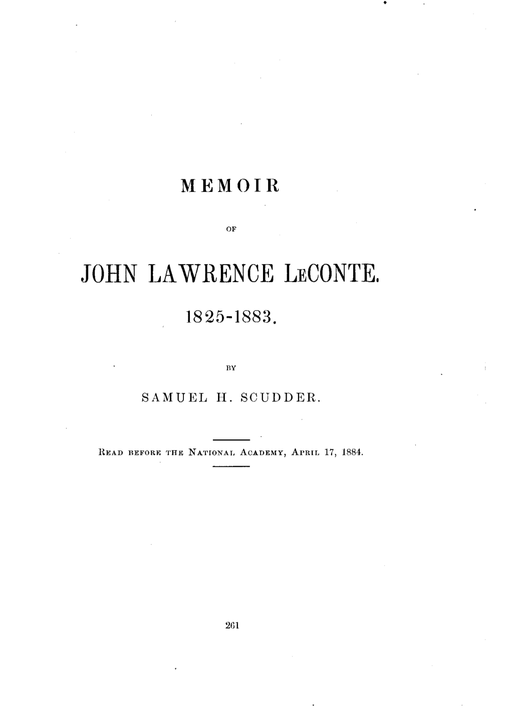 John Lawrence Leconte