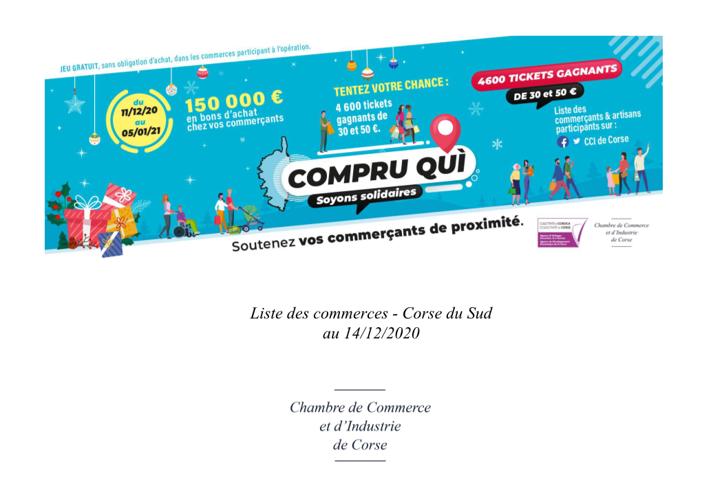 Listing Commerçants 2A