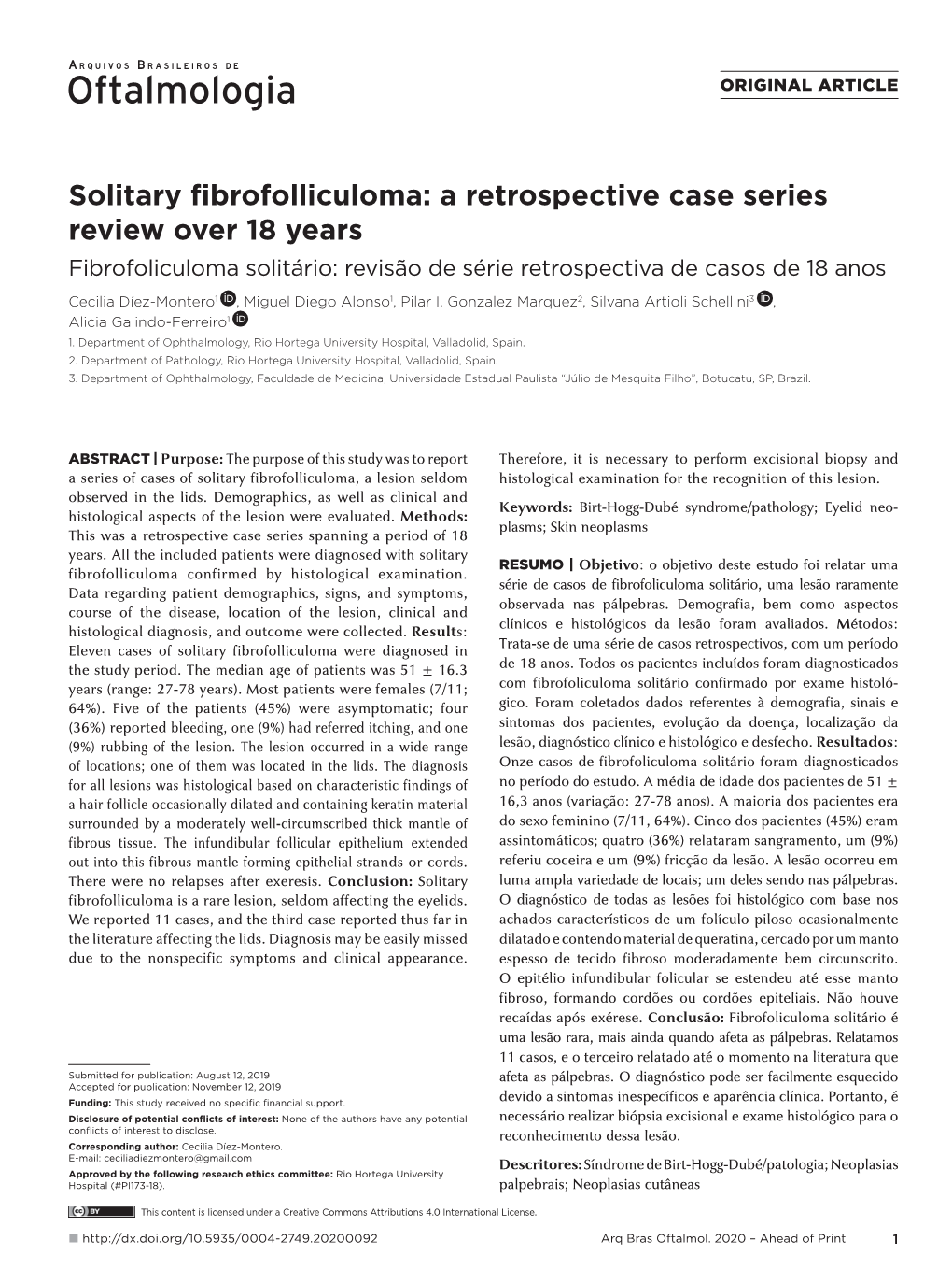 Solitary Fibrofolliculoma: a Retrospective Case Series Review