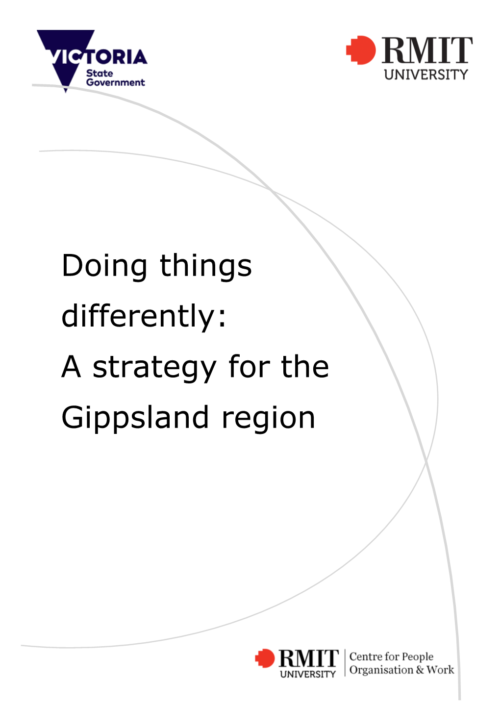 A Strategy for the Gippsland Region