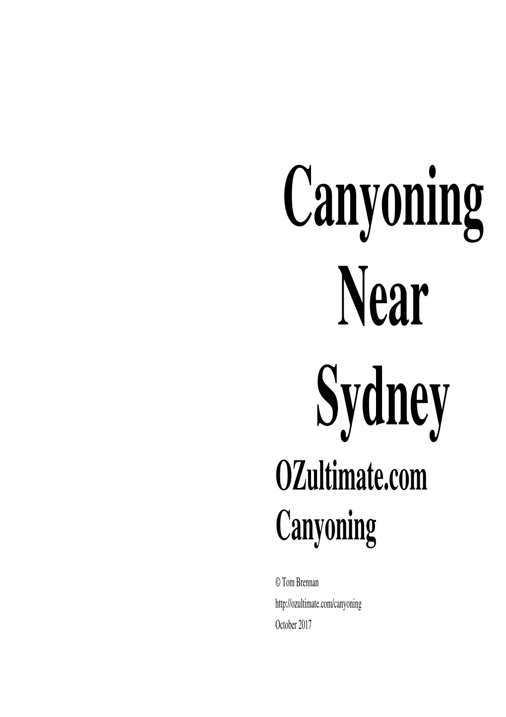 Ozultimate.Com Canyoning