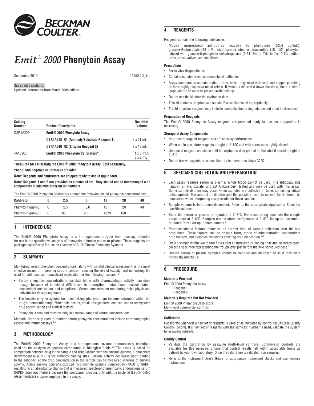 Phenytoin Assay Azide, Preservatives, and Stabilizers