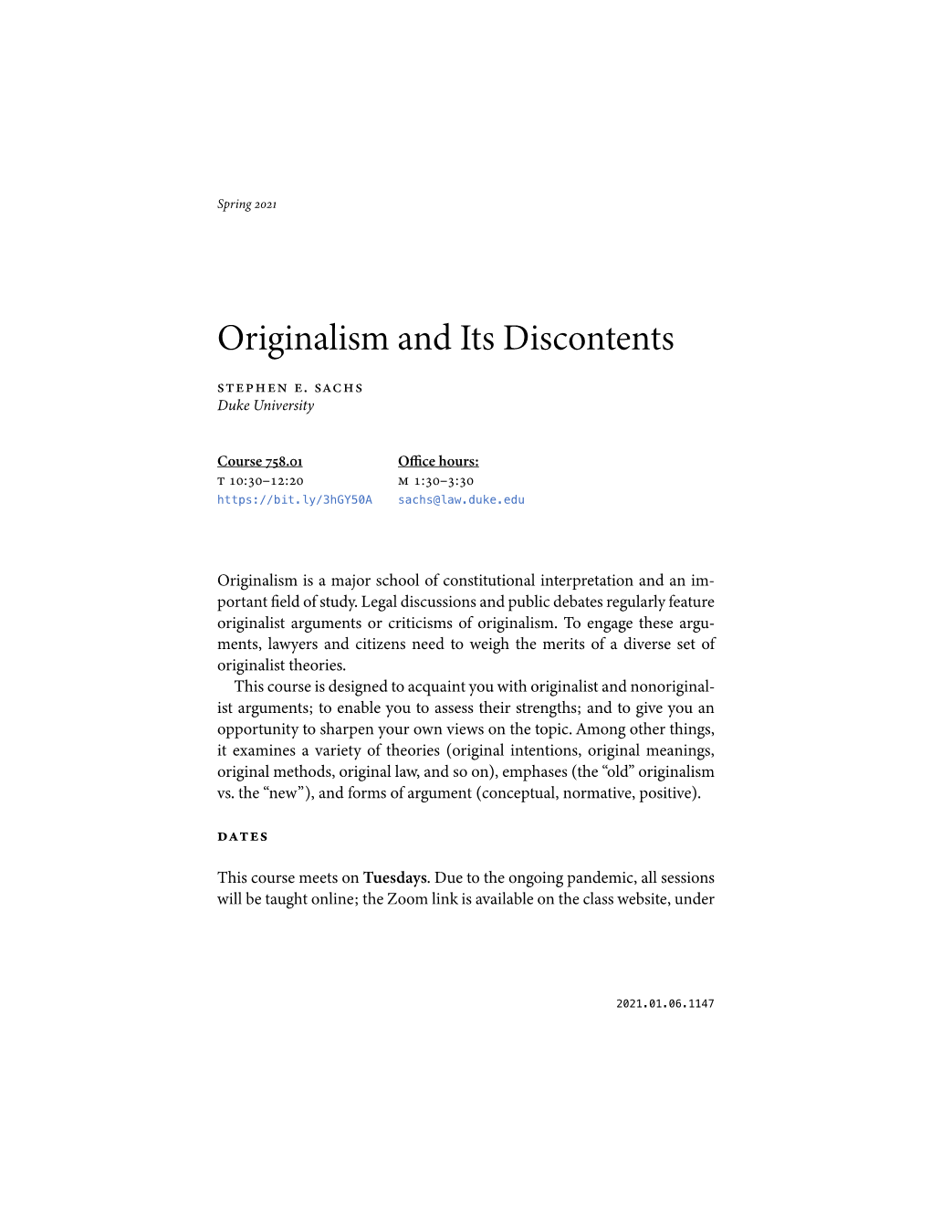 Originalism and Its Discontents