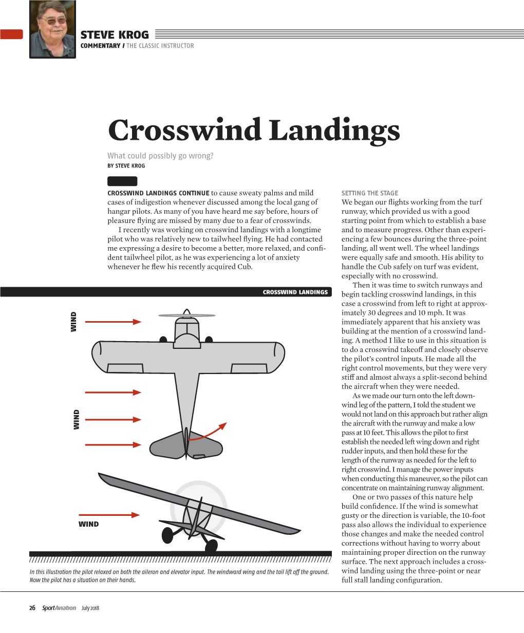 Crosswind Landings What Could Possibly Go Wrong? by STEVE KROG