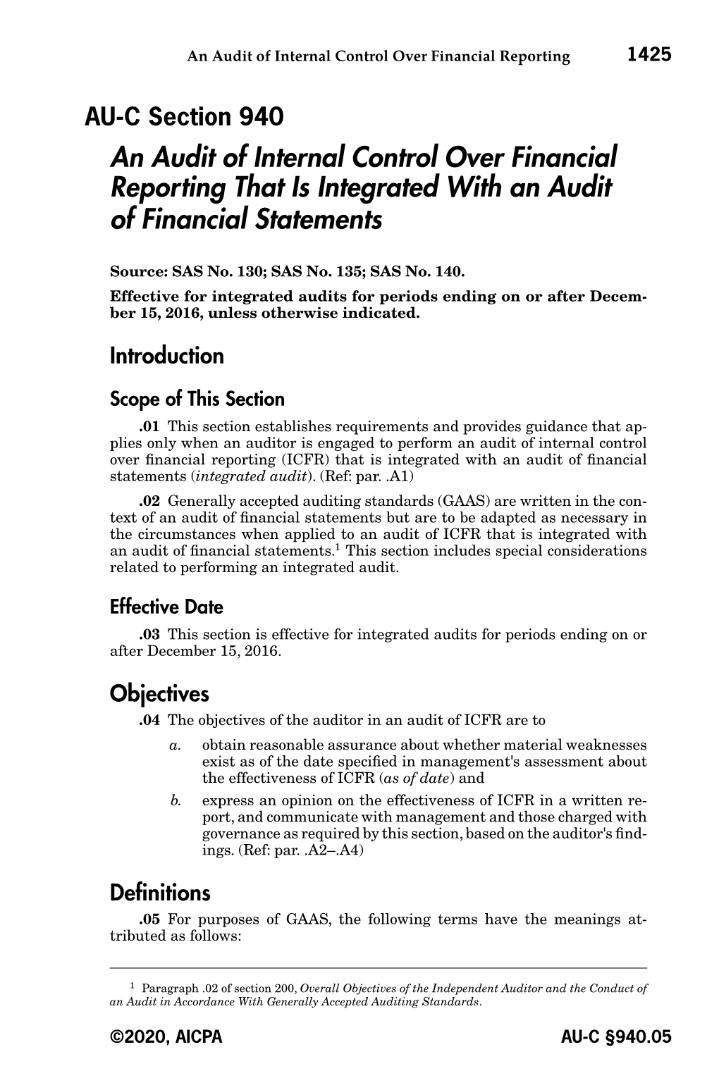 An Audit of Internal Control Over Financial Reporting That Is Integrated with an Audit of Financial Statements