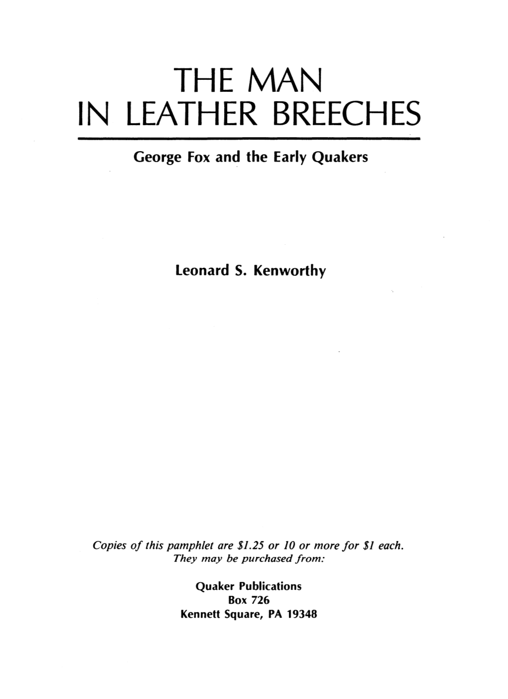 The Man in Leather Breeches