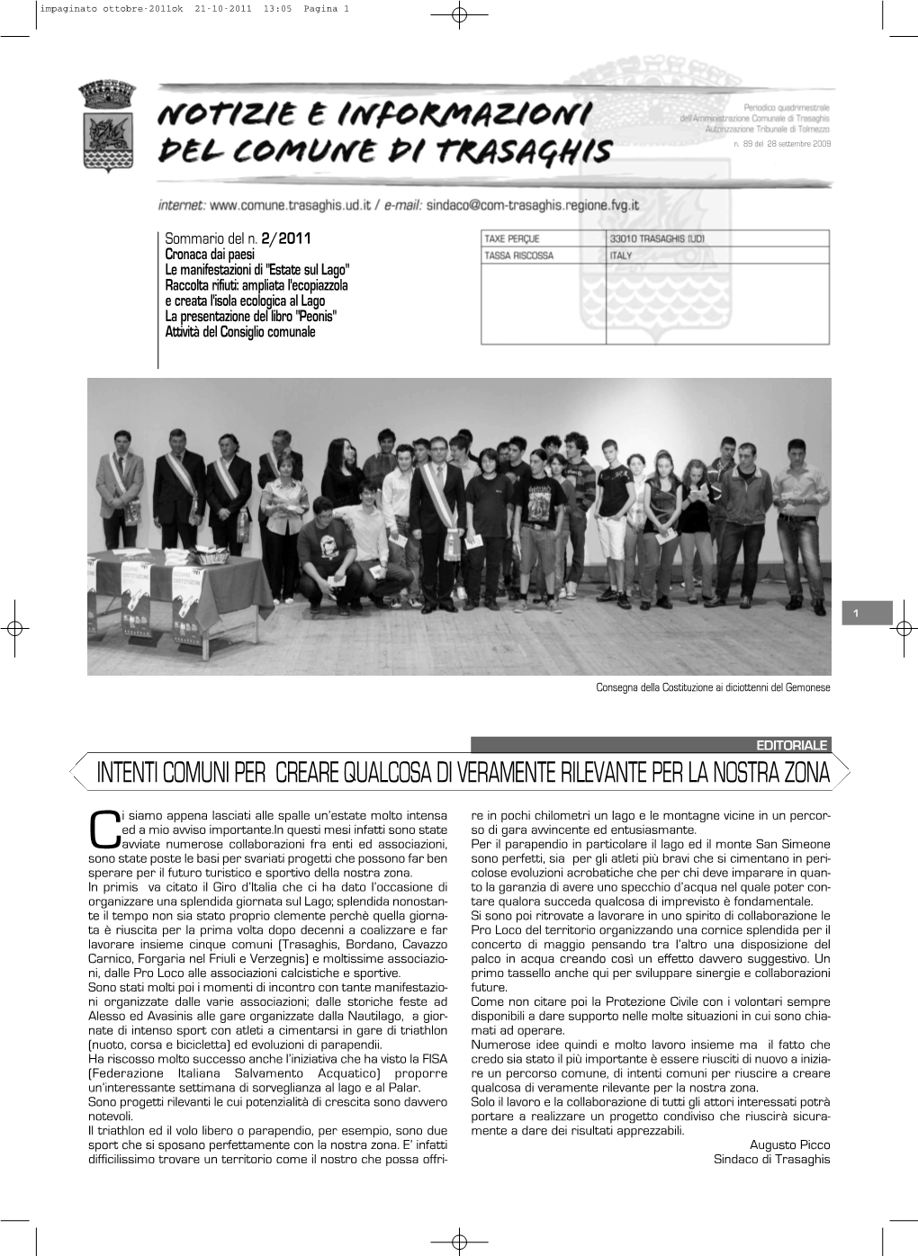 Notiziario Comunale N. 2 Anno 2011