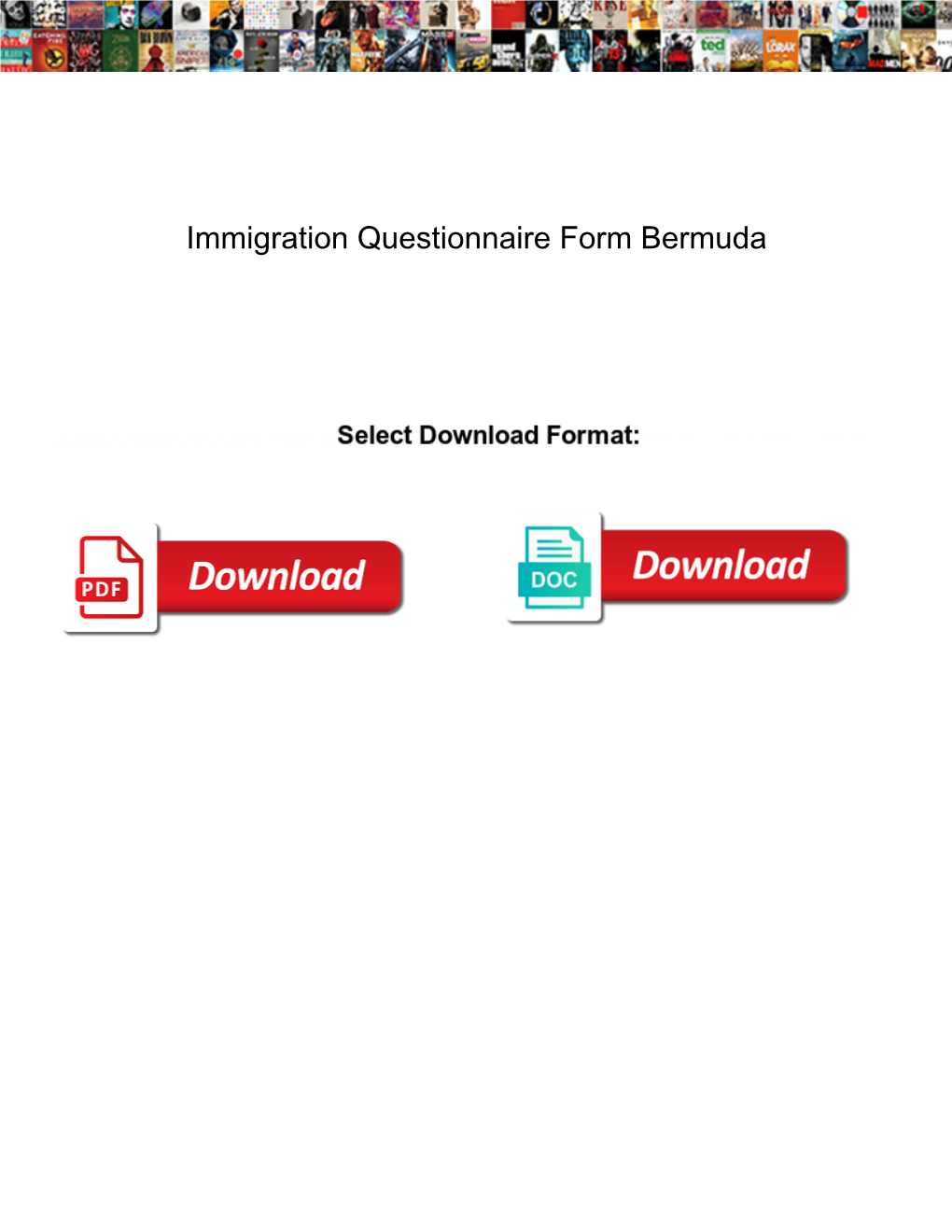 Immigration Questionnaire Form Bermuda