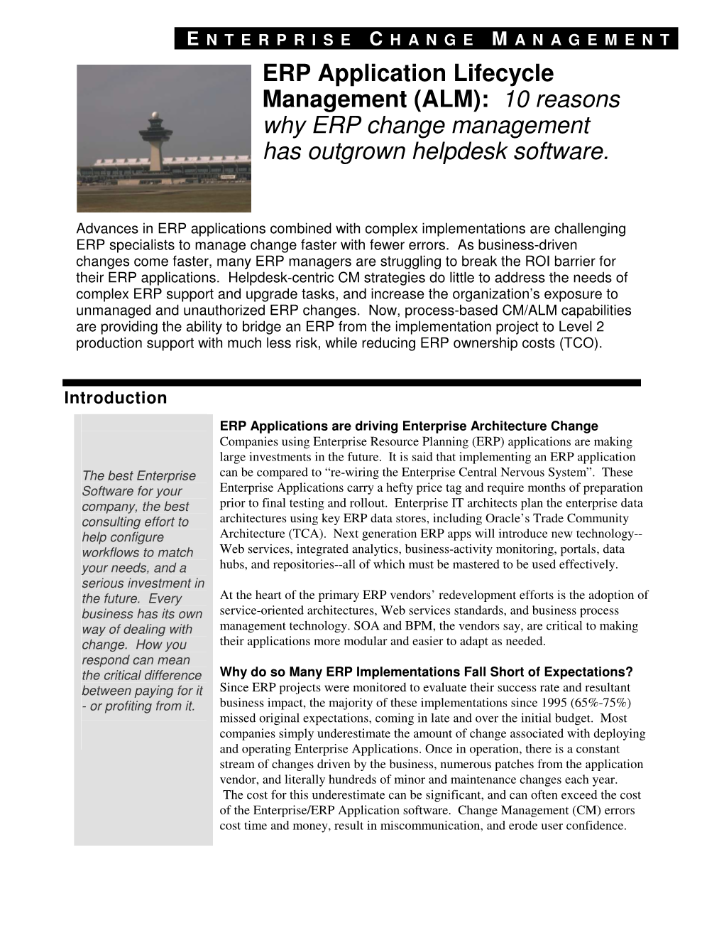 ERP Application Lifecycle Management (ALM): 10 Reasons Why ERP Change Management Has Outgrown Helpdesk Software
