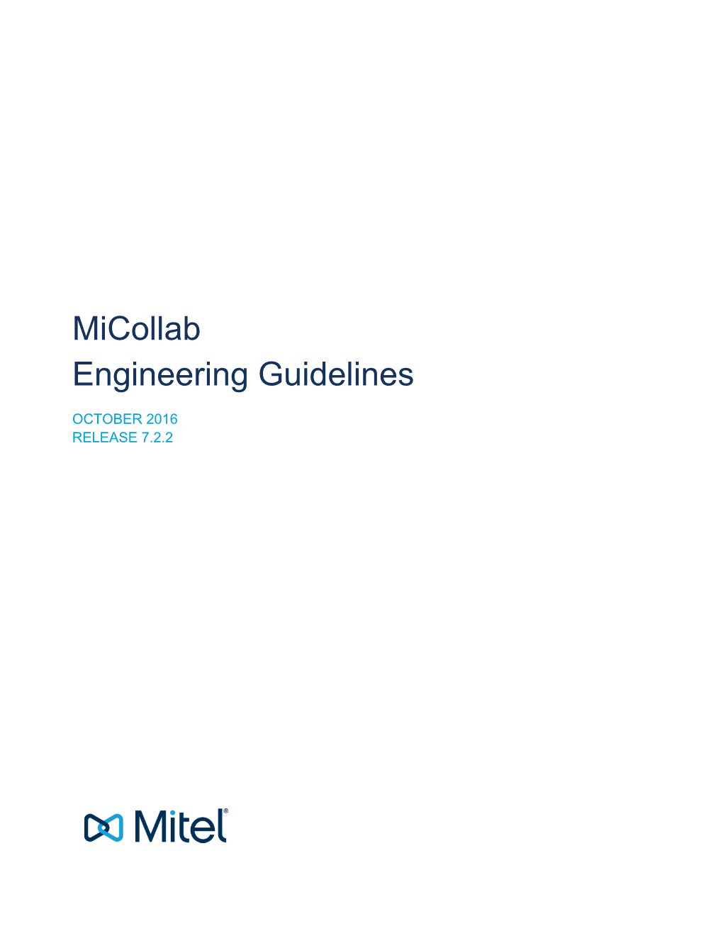 Micollab Engineering Guidelines