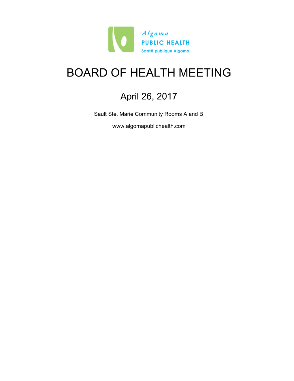 Board of Health Meeting