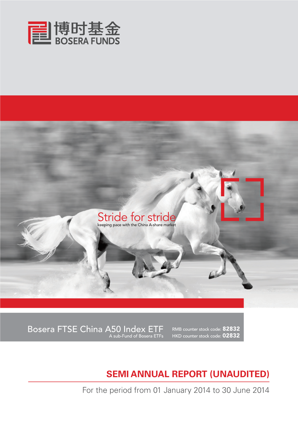 Stride for Stride 並駕齊驅 Keeping Pace with the China A-Share Market 時刻緊 貼中國A 股市場 動 向