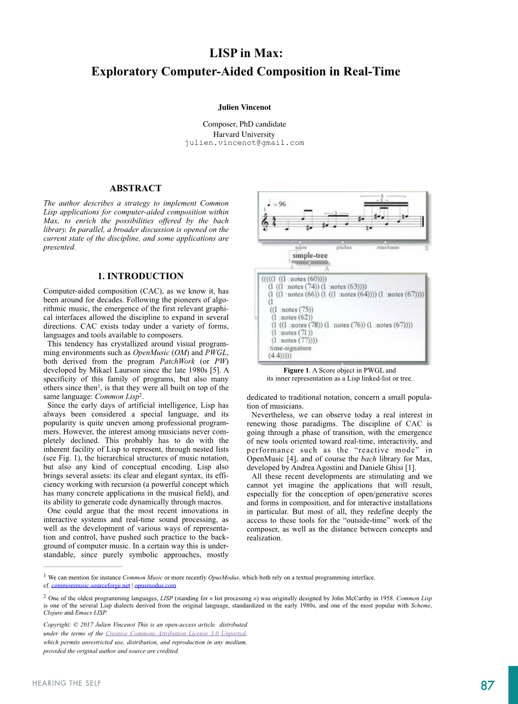 LISP in Max: Exploratory Computer-Aided Composition in Real-Time