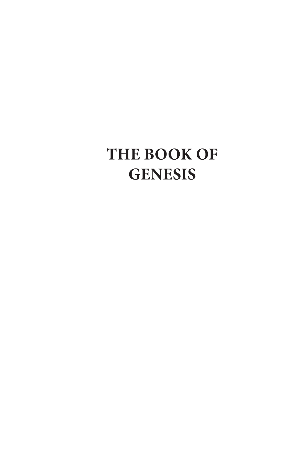 THE BOOK of GENESIS Th E Bible for School and Home by J