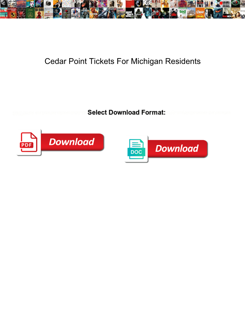 Cedar Point Tickets for Michigan Residents