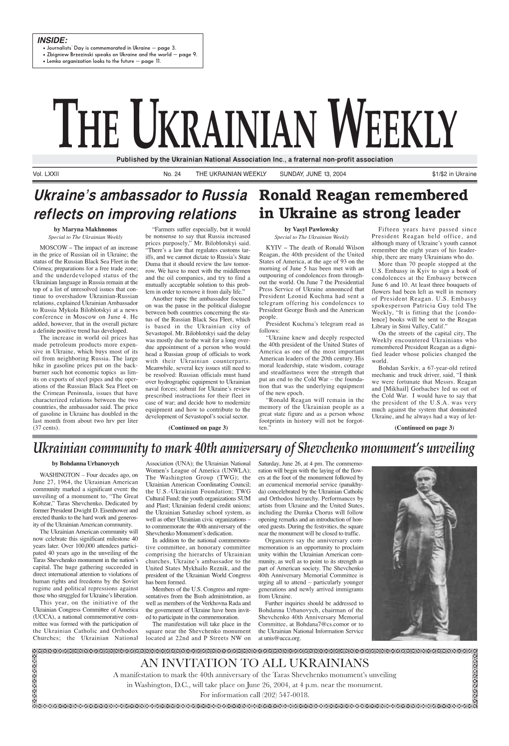 The Ukrainian Weekly 2004, No.24