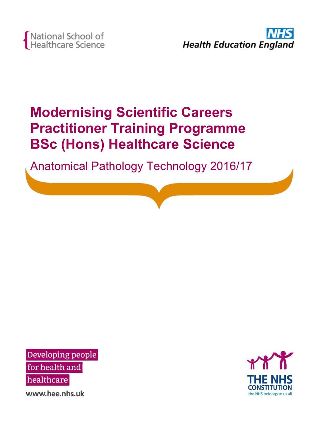 Modernising Scientific Careers Practitioner Training Programme Bsc (Hons) Healthcare Science