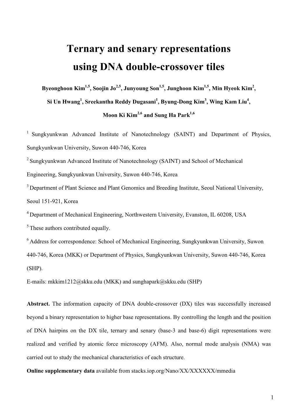 Ternary and Senary Representations Using DNA Double-Crossover Tiles