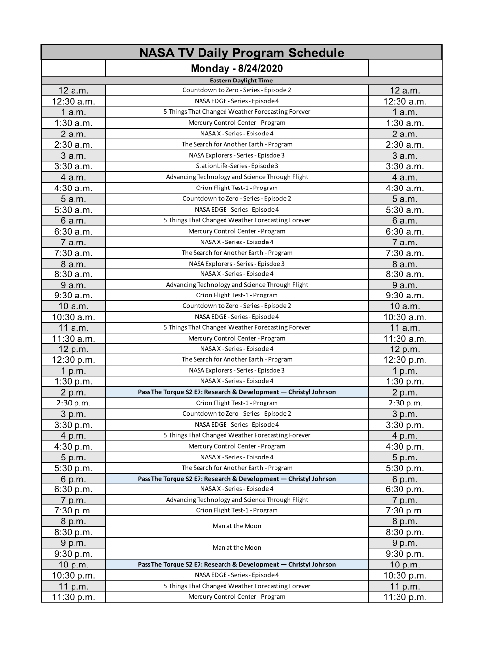 NASA TV Schedule for Web (Week of 8-24-2020)(1).Xlsx