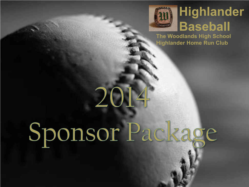 2010-2011 Sponsor Packages