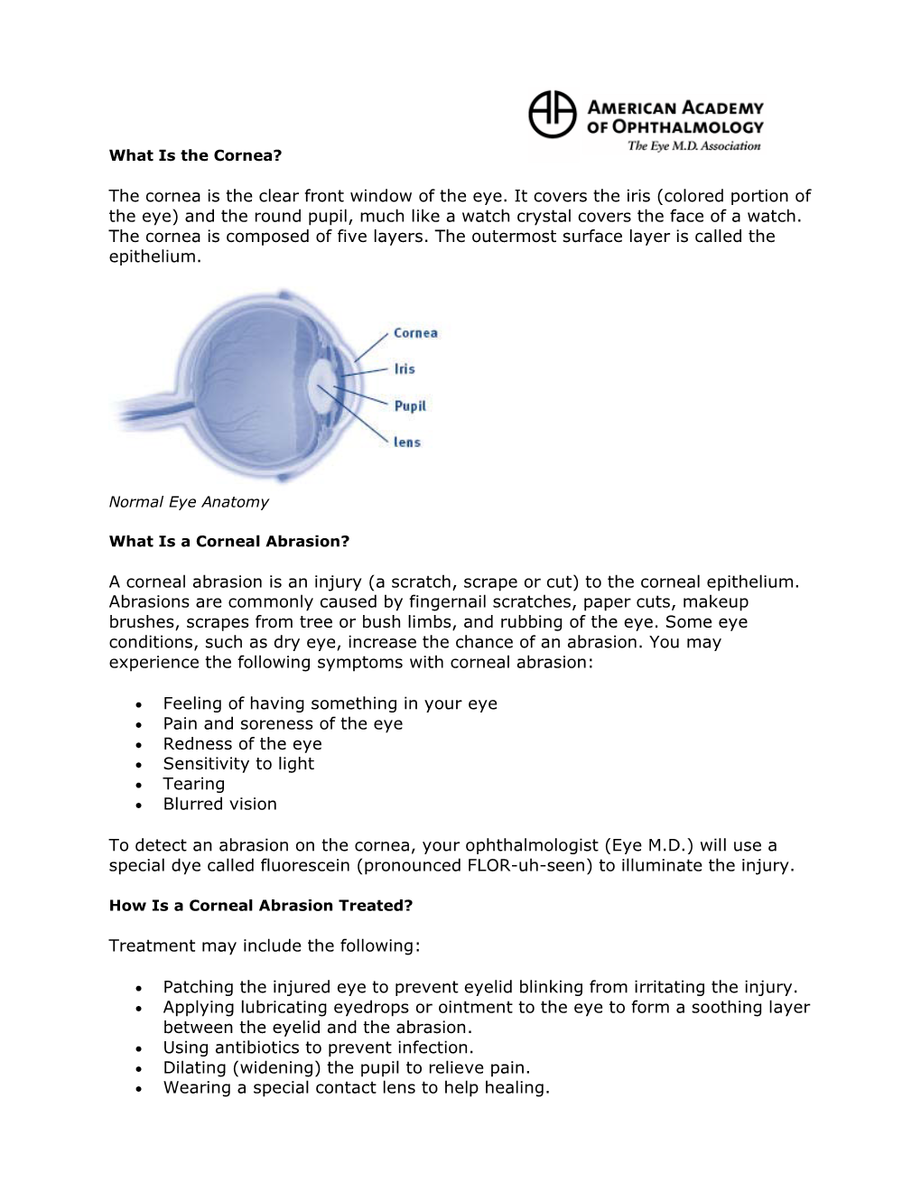 Corneal Erosion?