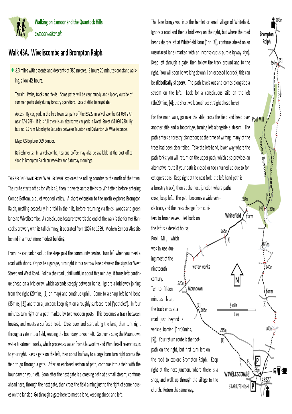 Walk 43A Wiveliscombe and Brompton Ralph