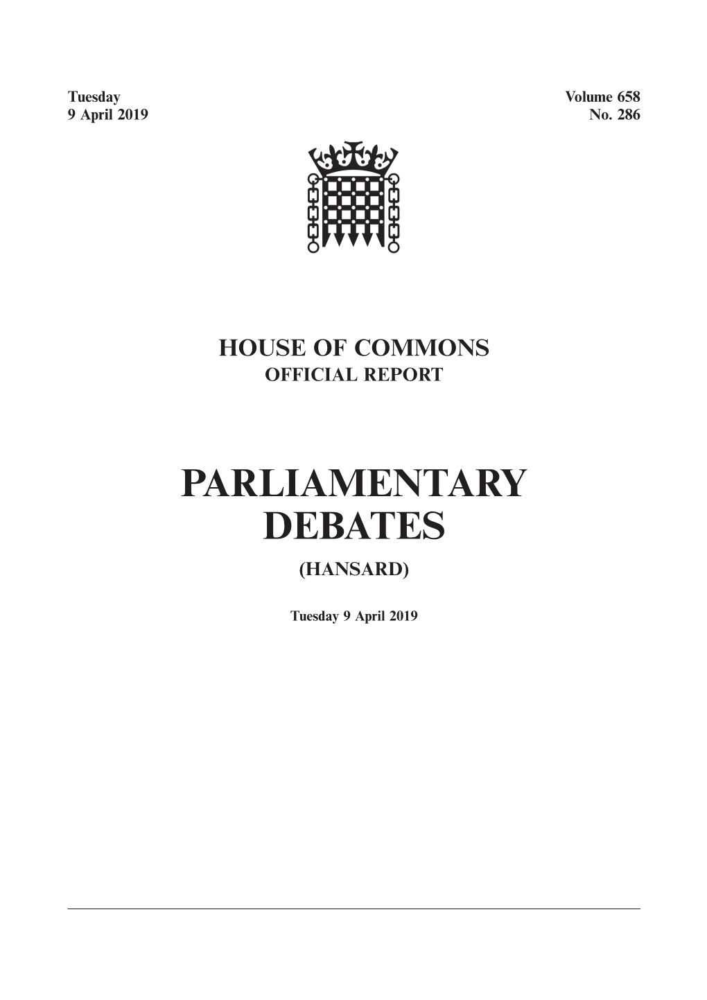 House of Commons Official Report