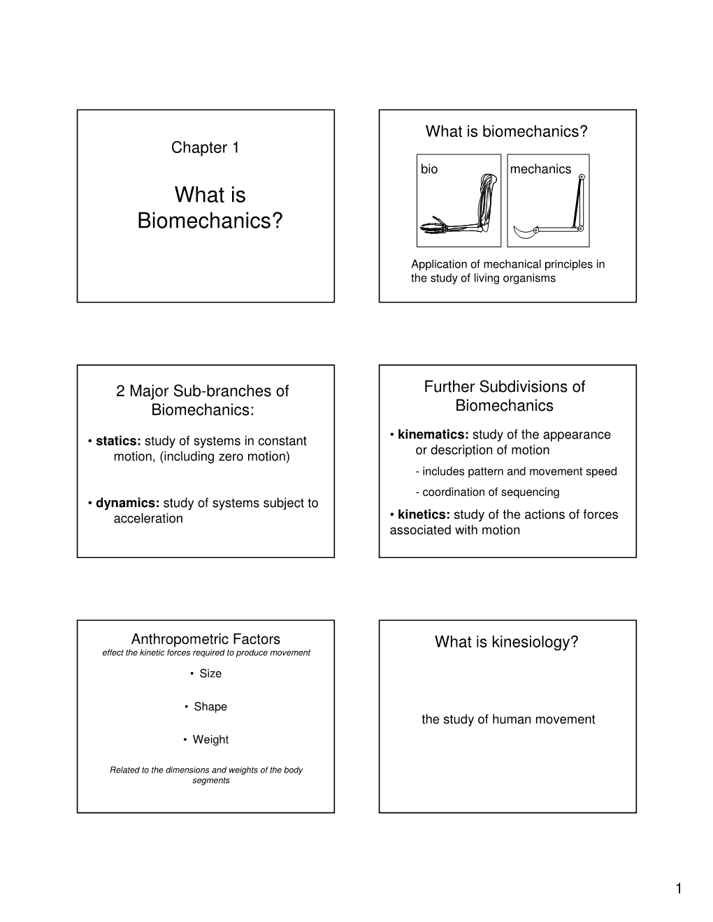 What Is Biomechanics? Chapter 1 Bio Mechanics What Is Biomechanics?