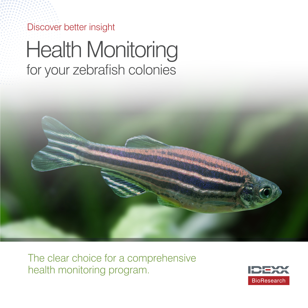 Health Monitoring for Your Zebrafish Colonies