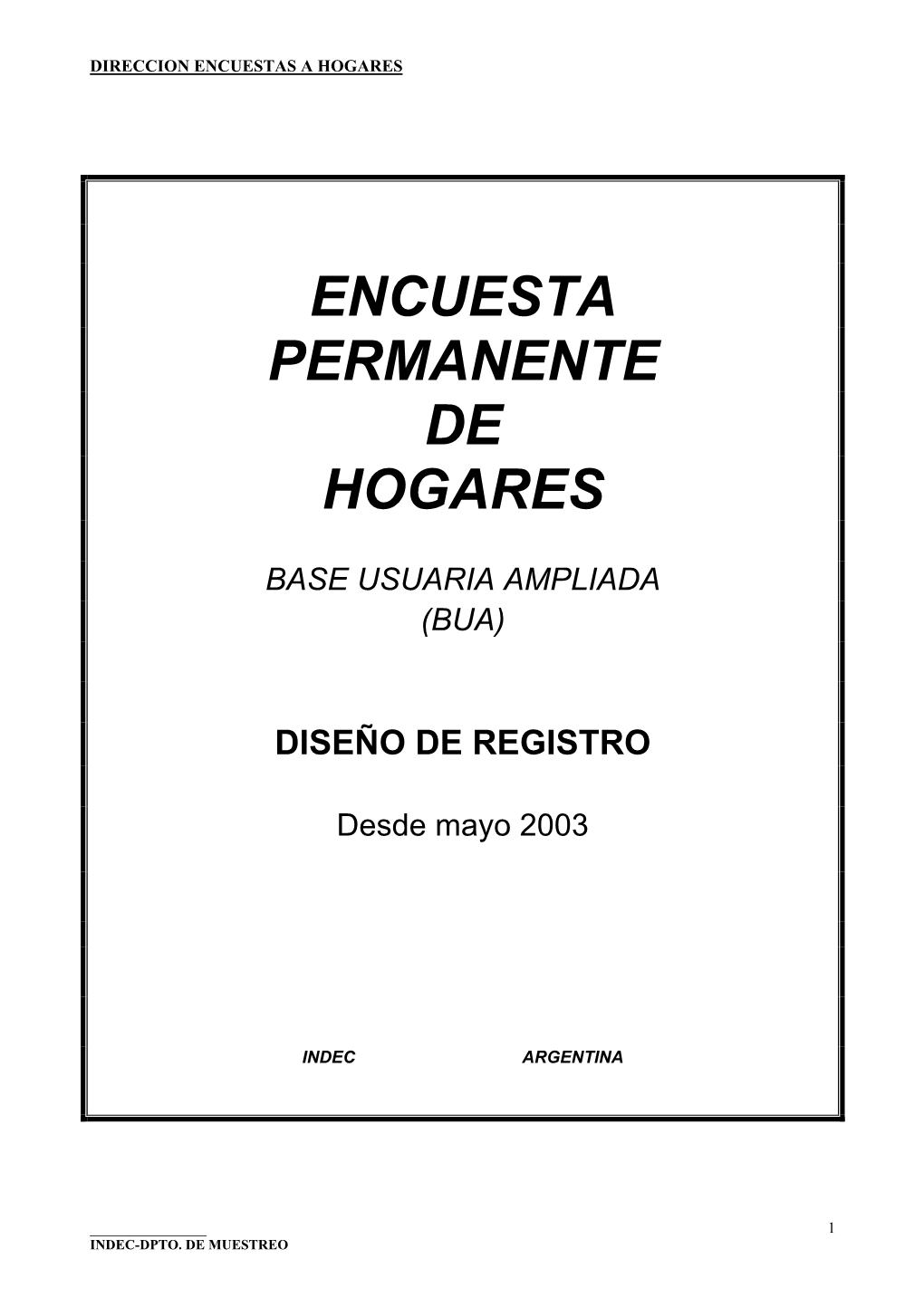 Encuesta Permanente De Hogares