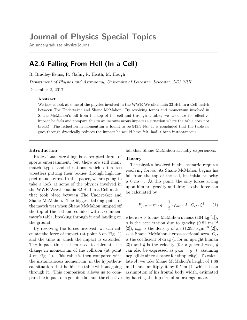 A2 6 Falling from Hell (In a Cell)