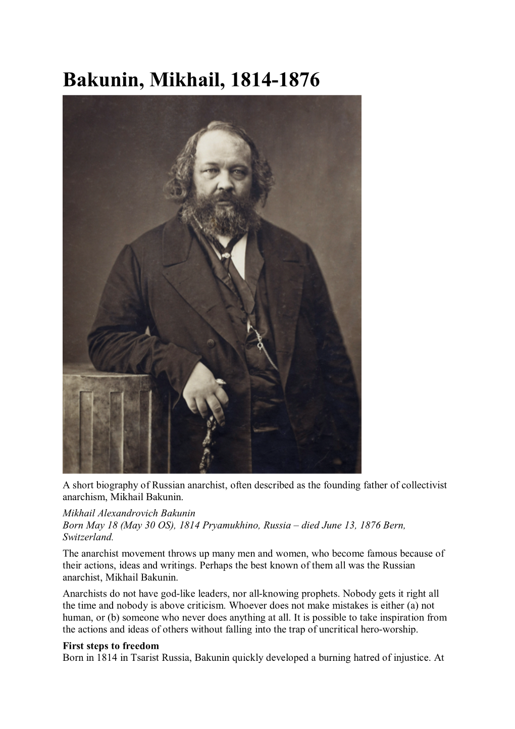 Bakunin, Mikhail, 1814-1876.Pdf