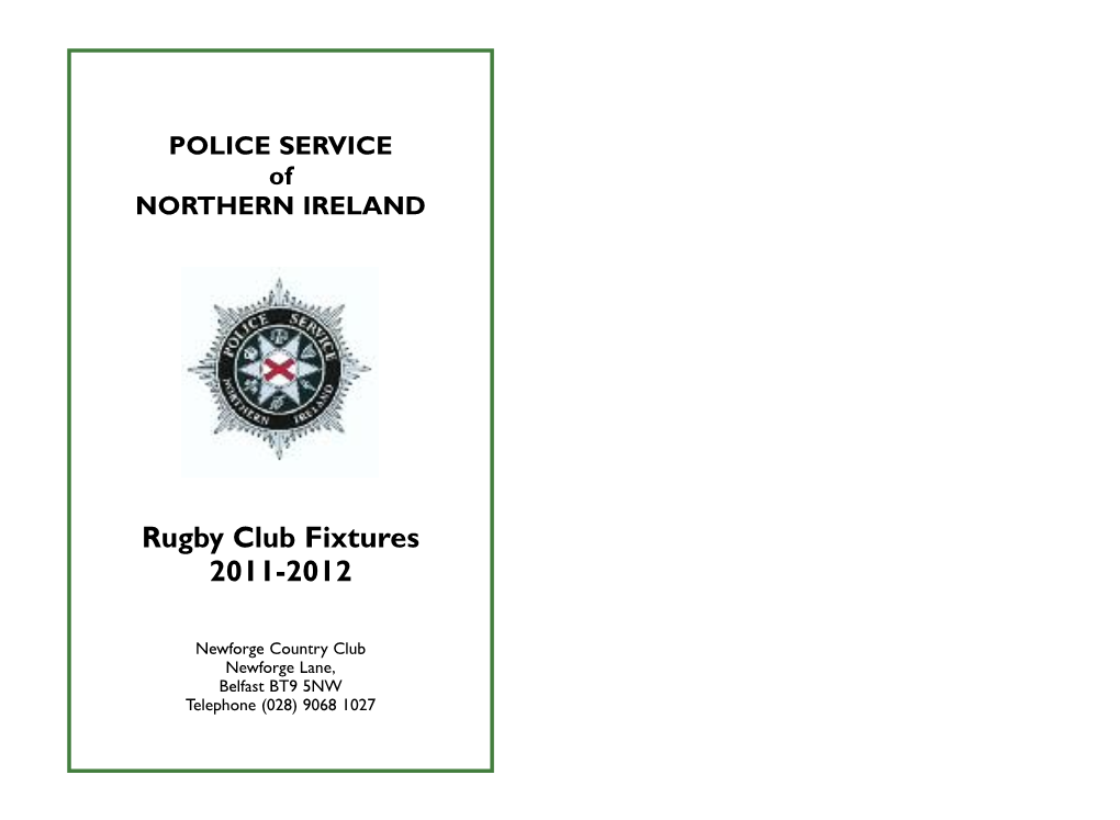 Psni Rugby 04/05