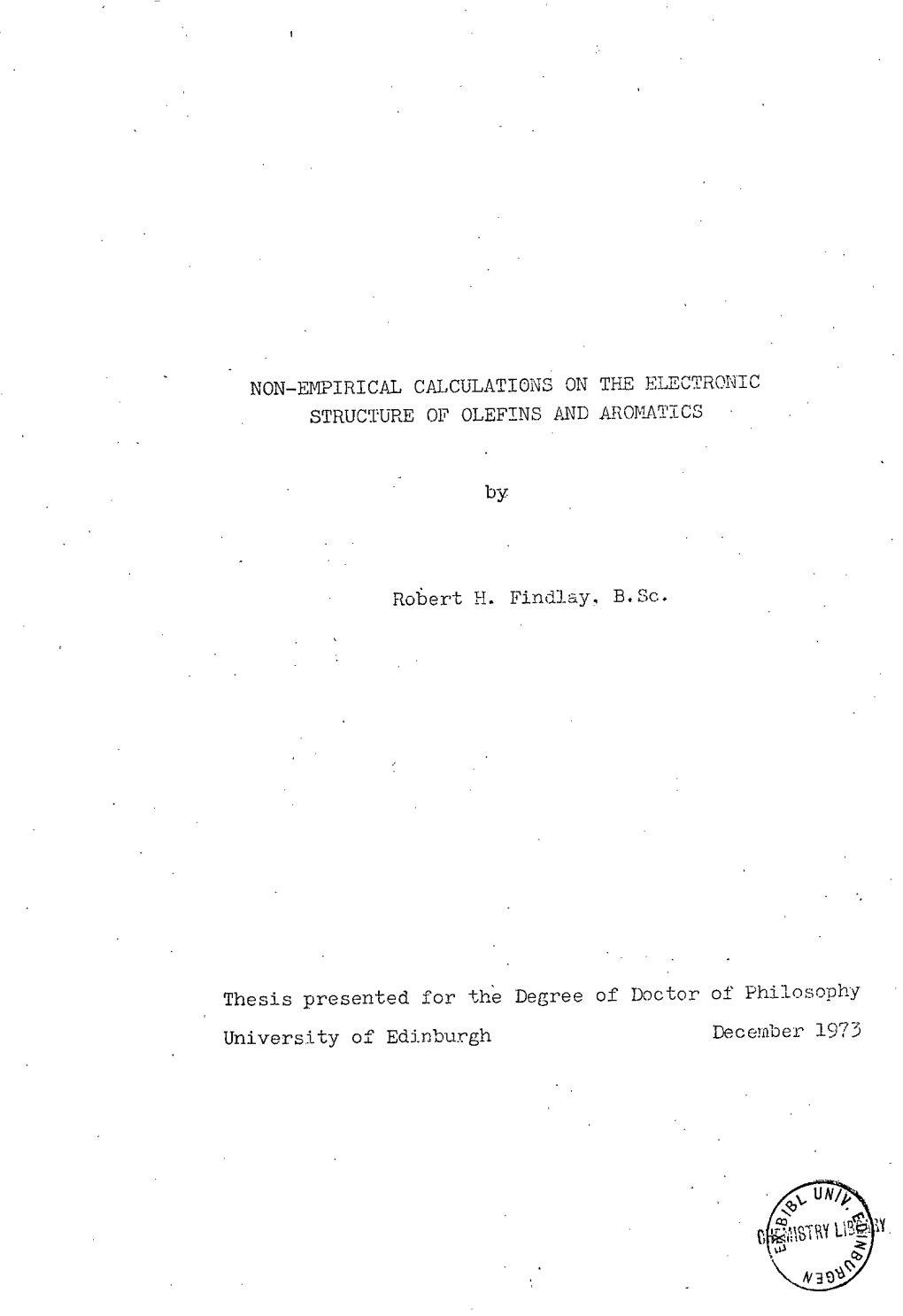 Non-Empirical Calculations on the Electronic Structure of Olefins and Aromatics