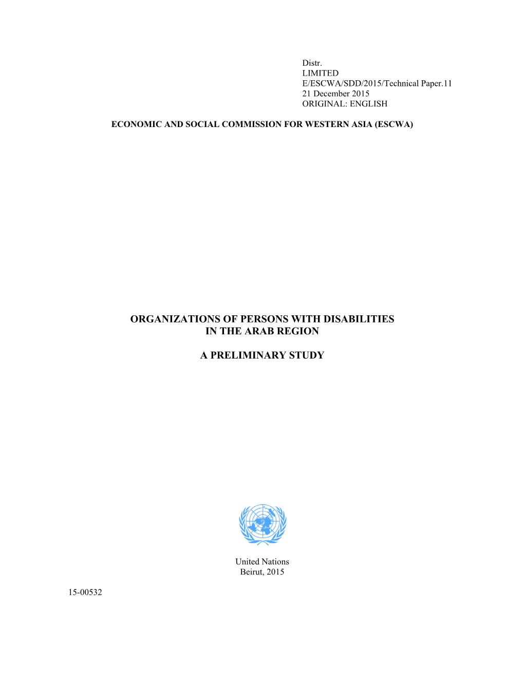 Organizations of Persons with Disabilities in the Arab Region